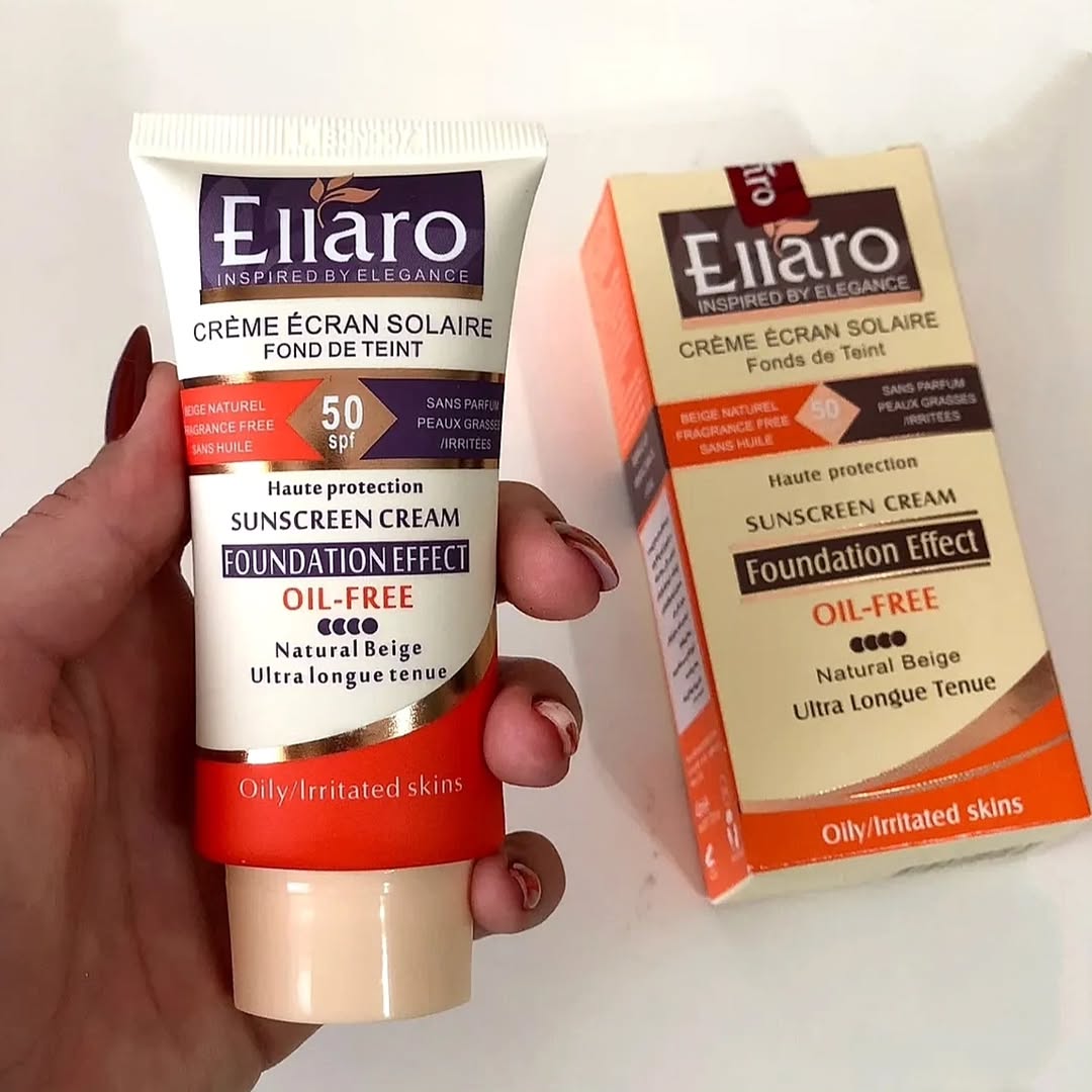 ضدآفتاب رنگی الارو Spf50 مدل Oil free رنگ کرم